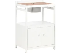 Sale Beliani Set cucina da esterno 3 elementi con lavello ORTISEI Metallo Bianco Bianco Marrone