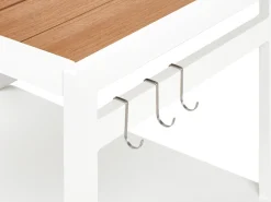 Sale Beliani Set cucina da esterno 3 elementi con lavello ORTISEI Metallo Bianco Bianco Marrone