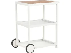 Sale Beliani Set cucina da esterno 3 elementi con lavello ORTISEI Metallo Bianco Bianco Marrone
