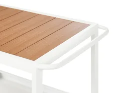 Sale Beliani Set cucina da esterno 3 elementi con lavello ORTISEI Metallo Bianco Bianco Marrone