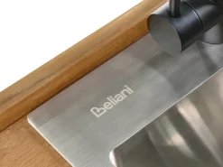 Best Beliani VENOSA Legno d'acacia Marrone/Nero Marrone Argento Nero