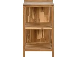 Best Beliani VENOSA Legno d'acacia Marrone/Nero Marrone Argento Nero