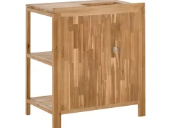 Best Beliani VENOSA Legno d'acacia Marrone/Nero Marrone Argento Nero