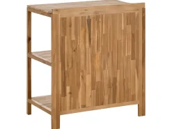 Best Beliani VENOSA Legno d'acacia Marrone/Nero Marrone Argento Nero
