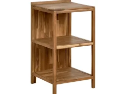Discount Beliani Set cucina da esterno 3 elementi con lavello VENOSA Legno d'acacia Marrone/Argento Marrone Argento