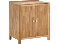 Hot Beliani VENOSA Legno d'acacia Marrone/Nero Marrone Argento Nero