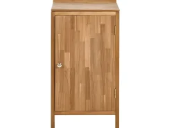 Hot Beliani VENOSA Legno d'acacia Marrone/Nero Marrone Argento Nero