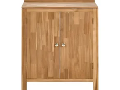 Hot Beliani VENOSA Legno d'acacia Marrone/Nero Marrone Argento Nero