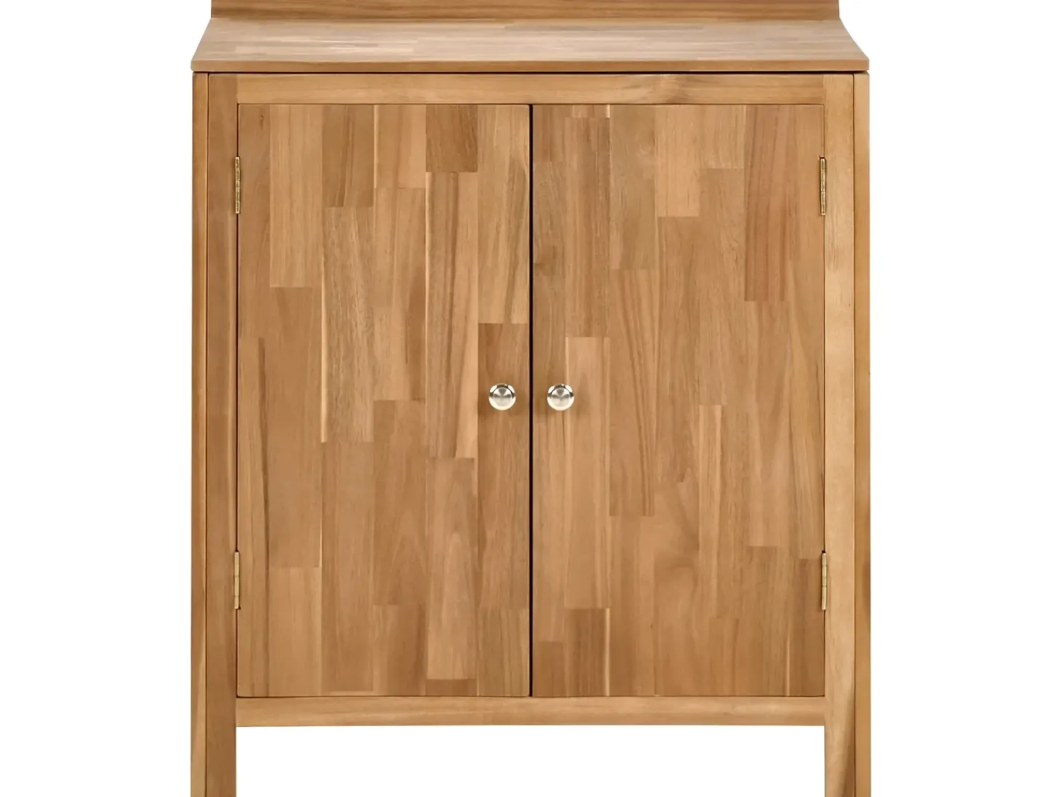 Hot Beliani VENOSA Legno d'acacia Marrone/Nero Marrone Argento Nero