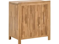 Hot Beliani VENOSA Legno d'acacia Marrone/Nero Marrone Argento Nero