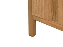 Hot Beliani VENOSA Legno d'acacia Marrone/Nero Marrone Argento Nero