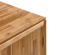 Hot Beliani VENOSA Legno d'acacia Marrone/Nero Marrone Argento Nero