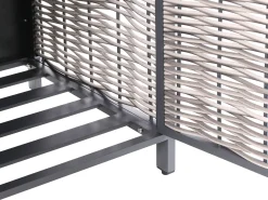 Best Beliani Set cucina da esterno 4 elementi con lavello MIRADOR Rattan sintetico (PE) Grigio Beige Grigio