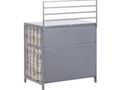 Best Beliani Set cucina da esterno 4 elementi con lavello MIRADOR Rattan sintetico (PE) Grigio Beige Grigio