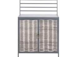 Best Beliani Set cucina da esterno 4 elementi con lavello MIRADOR Rattan sintetico (PE) Grigio Beige Grigio