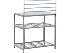 Best Beliani Set cucina da esterno 4 elementi con lavello MIRADOR Rattan sintetico (PE) Grigio Beige Grigio