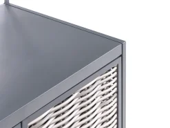 Best Beliani Set cucina da esterno 4 elementi con lavello MIRADOR Rattan sintetico (PE) Grigio Beige Grigio