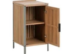 Hot Beliani Set cucina da esterno elementi con lavello IVREA Legno di acacia certificato Marrone/Argento Marrone Argento Grigio