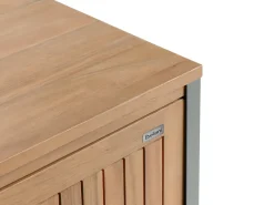 Hot Beliani Set cucina da esterno elementi con lavello IVREA Legno di acacia certificato Marrone/Argento Marrone Argento Grigio