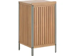 Hot Beliani Set cucina da esterno elementi con lavello IVREA Legno di acacia certificato Marrone/Argento Marrone Argento Grigio