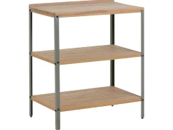 Hot Beliani Set cucina da esterno 3 elementi con lavello IVREA Legno di acacia certificato Marrone/Nero Marrone Grigio Nero