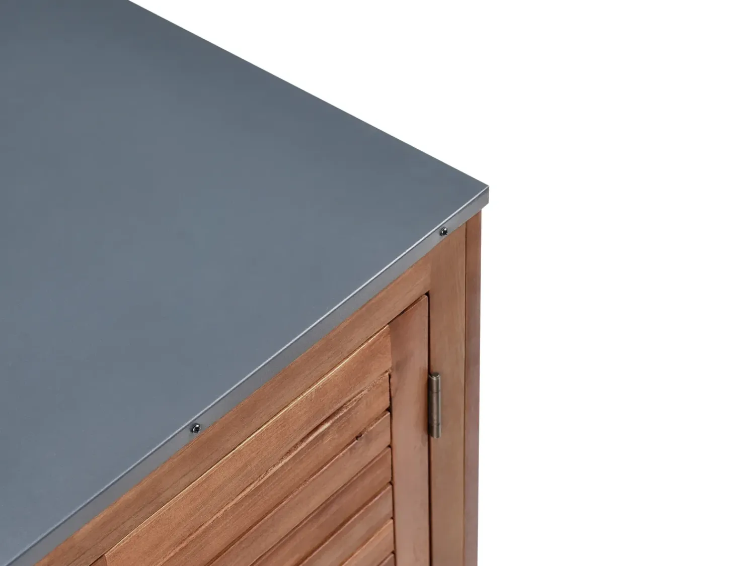 New Beliani BRUCOLI Legno d'acacia Marrone/Argento Marrone Argento Grigio