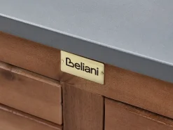 New Beliani BRUCOLI Legno d'acacia Marrone/Argento Marrone Argento Grigio