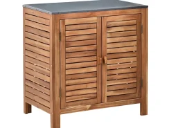 New Beliani BRUCOLI Legno d'acacia Marrone/Argento Marrone Argento Grigio