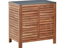 New Beliani BRUCOLI Legno d'acacia Marrone/Argento Marrone Argento Grigio