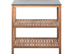 Clearance Beliani BRUCOLI Legno d'acacia Marrone/Nero Marrone Argento Grigio Nero