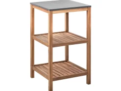 Clearance Beliani BRUCOLI Legno d'acacia Marrone/Nero Marrone Argento Grigio Nero