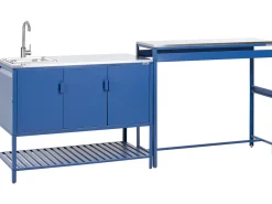 Beliani MAENZA Metallo Blu Blu Argento