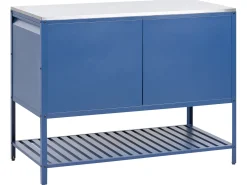 Hot Beliani MAENZA Metallo Blu Blu Argento