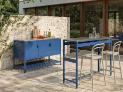 Hot Beliani MAENZA Metallo Blu Blu Argento
