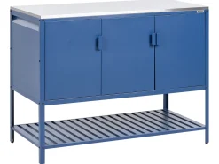 Hot Beliani MAENZA Metallo Blu Blu Argento