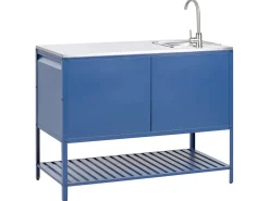 Clearance Beliani MAENZA Metallo Blu Blu Argento