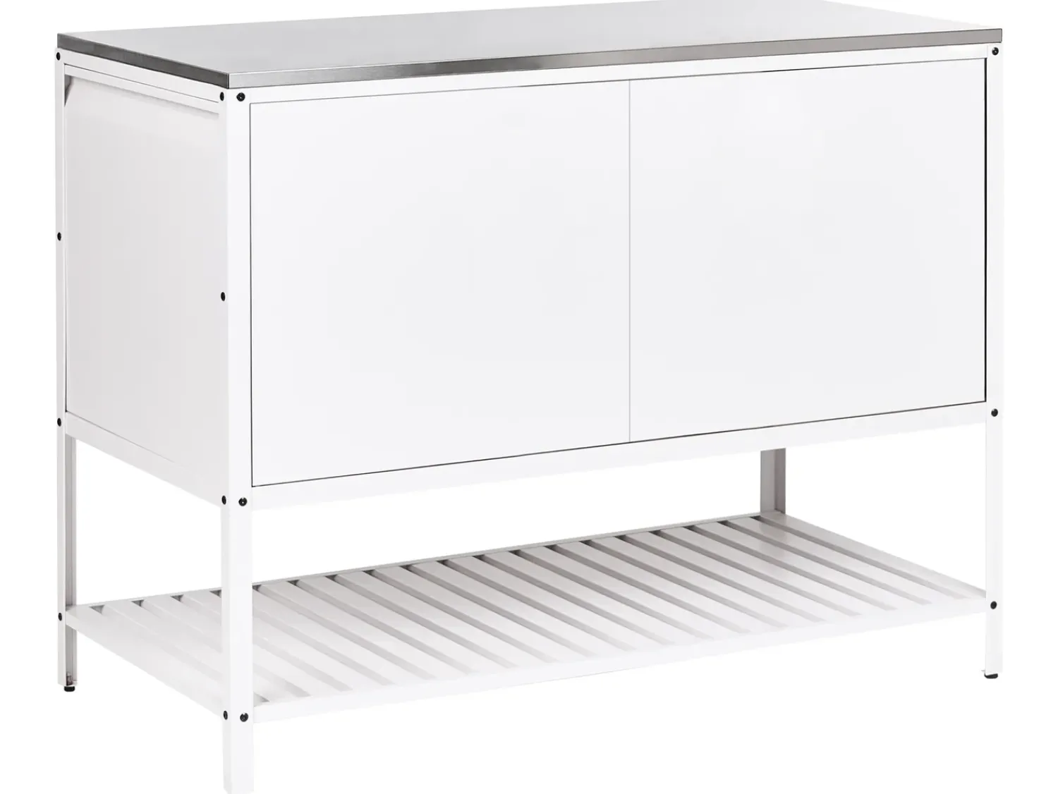 New Beliani MAENZA Metallo Bianco Bianco Nero
