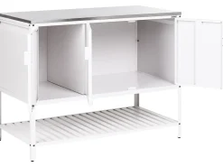 New Beliani MAENZA Metallo Bianco Bianco Nero