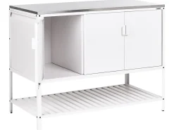 New Beliani MAENZA Metallo Bianco Bianco Nero