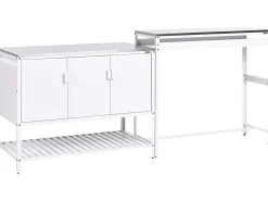 Clearance Beliani MAENZA Metallo Bianco Bianco Nero
