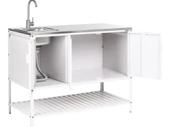 Best Beliani MAENZA Metallo Bianco Bianco Nero