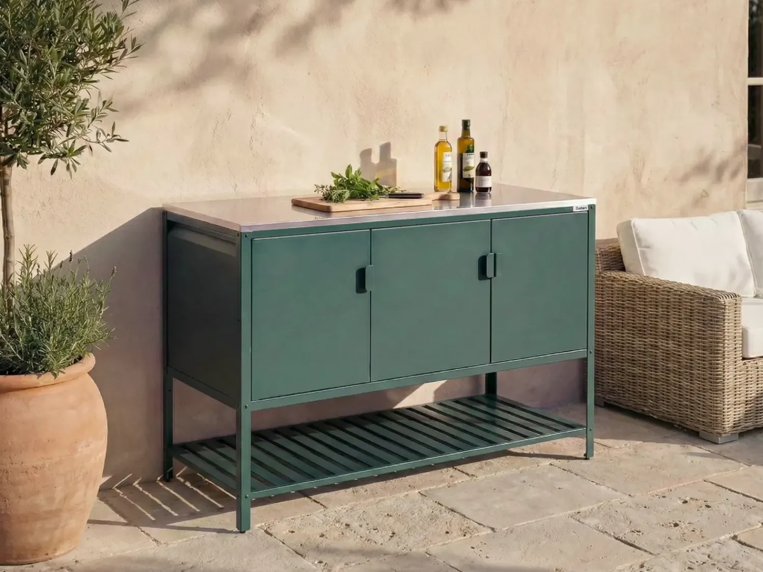 Sale Beliani MAENZA Metallo Verde Nero Verde