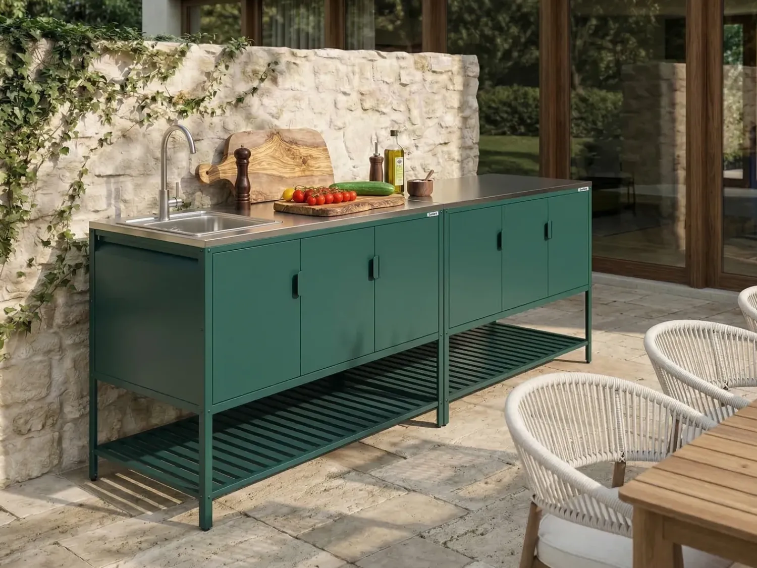 Sale Beliani MAENZA Metallo Verde Nero Verde