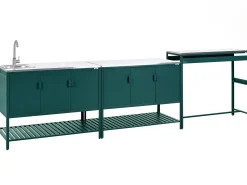 Outlet Beliani MAENZA Metallo Verde Nero Verde