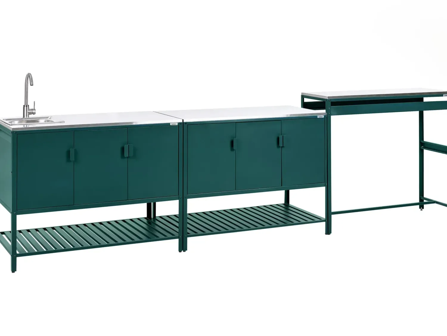 Outlet Beliani MAENZA Metallo Verde Nero Verde