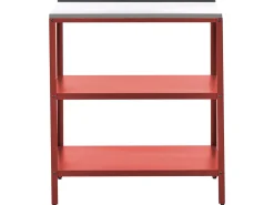Outlet Beliani Set cucina da esterno elementi con lavello VILAMA Metallo Rosso Argento Rosso
