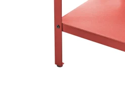 Outlet Beliani Set cucina da esterno elementi con lavello VILAMA Metallo Rosso Argento Rosso