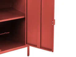 Beliani Set cucina da esterno 4 elementi con lavello VILAMA Metallo Rosso Argento Rosso