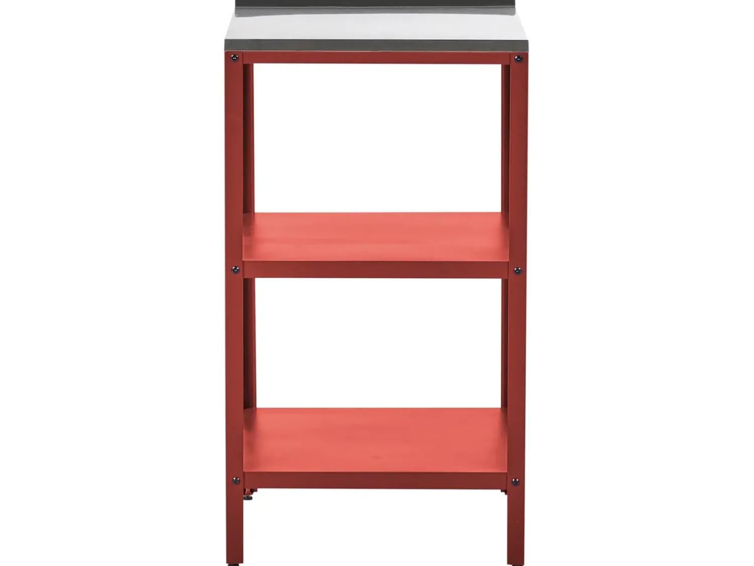 Sale Beliani Set cucina da esterno 4 elementi con lavello VILAMA Metallo Rosso Argento Rosso