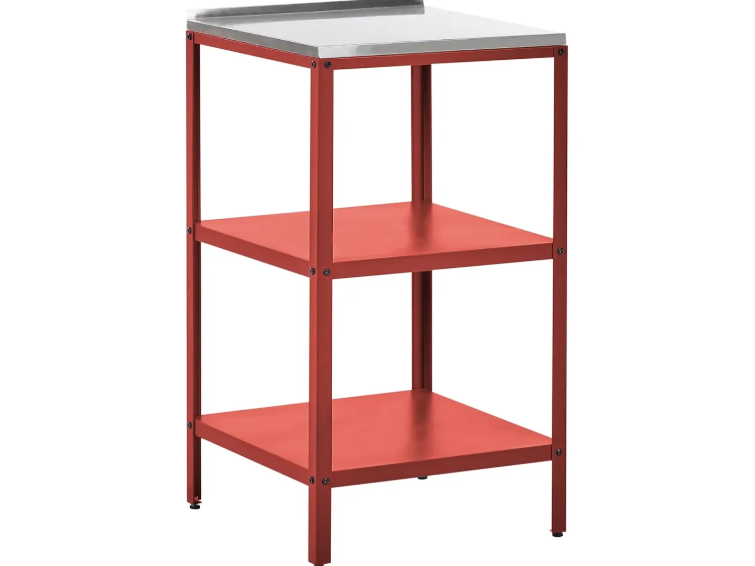 Sale Beliani Set cucina da esterno 4 elementi con lavello VILAMA Metallo Rosso Argento Rosso